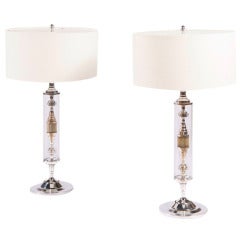 Pair of Caligaris Lamps by Gianni Vallino