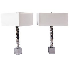 Pair of Duchamp Lamps by Gianni Vallino