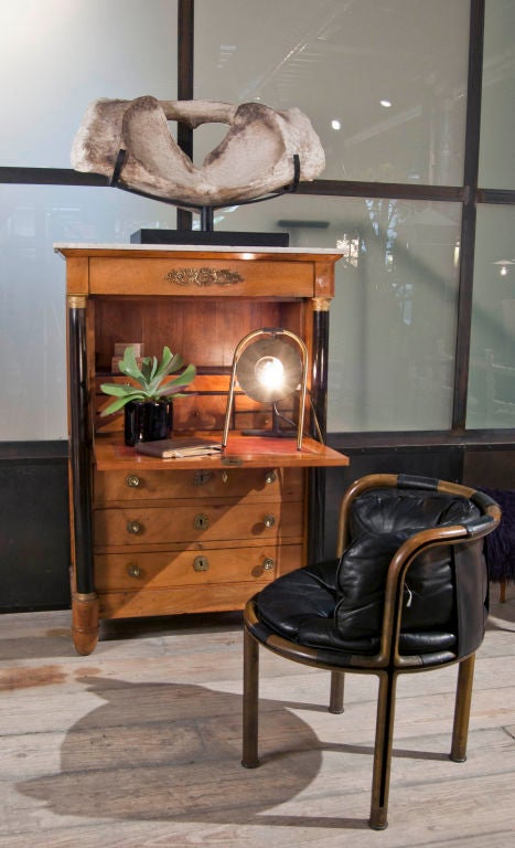 Bronze and Leather Strap Chair