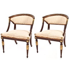 Antique Pair of Gustavian Tub Chairs