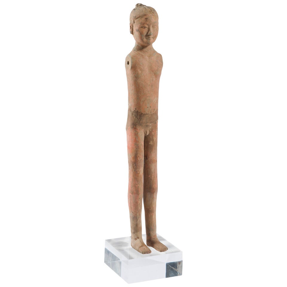 Terracotta Figure from the Han Dynasty For Sale