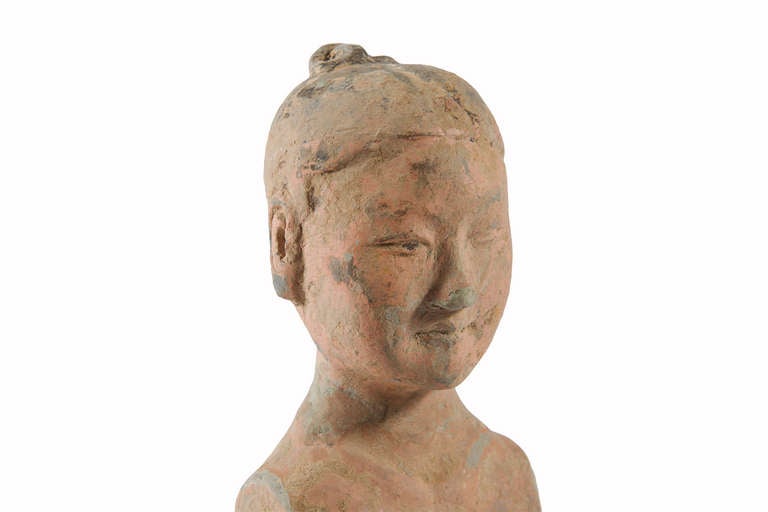Terracotta Figure from the Han Dynasty In Excellent Condition For Sale In San Francisco, CA