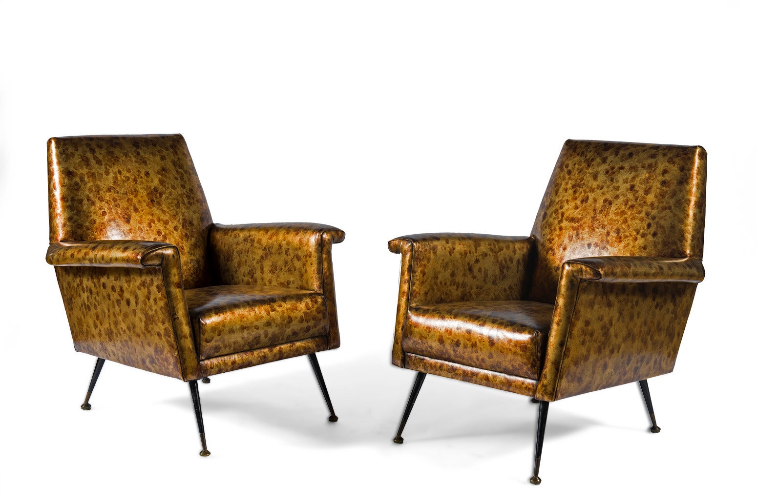 Pair of Tortoise Club Chairs