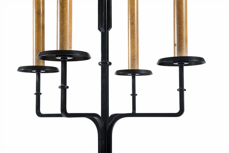 Mid-20th Century Wrought Iron Floor Lamp