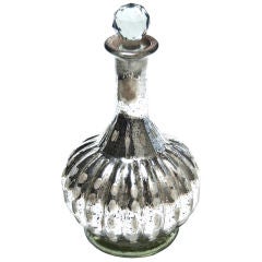 Fluted Mercury Glass Decanter