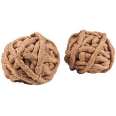 Pair of Woven Rope Balls