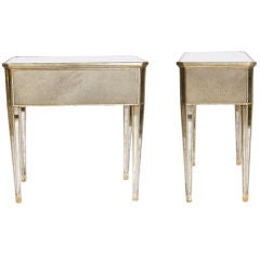 Mirrored Art Deco Side Tables