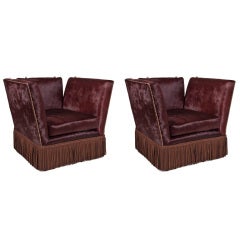 Pair of Knole Club Chairs