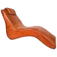 Leather Stud Chaise