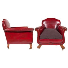 Red Leather Club Chair