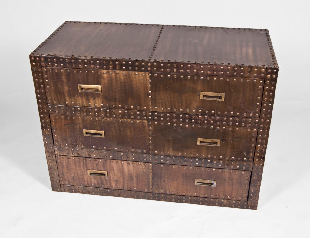 English Brass Rivet Chest