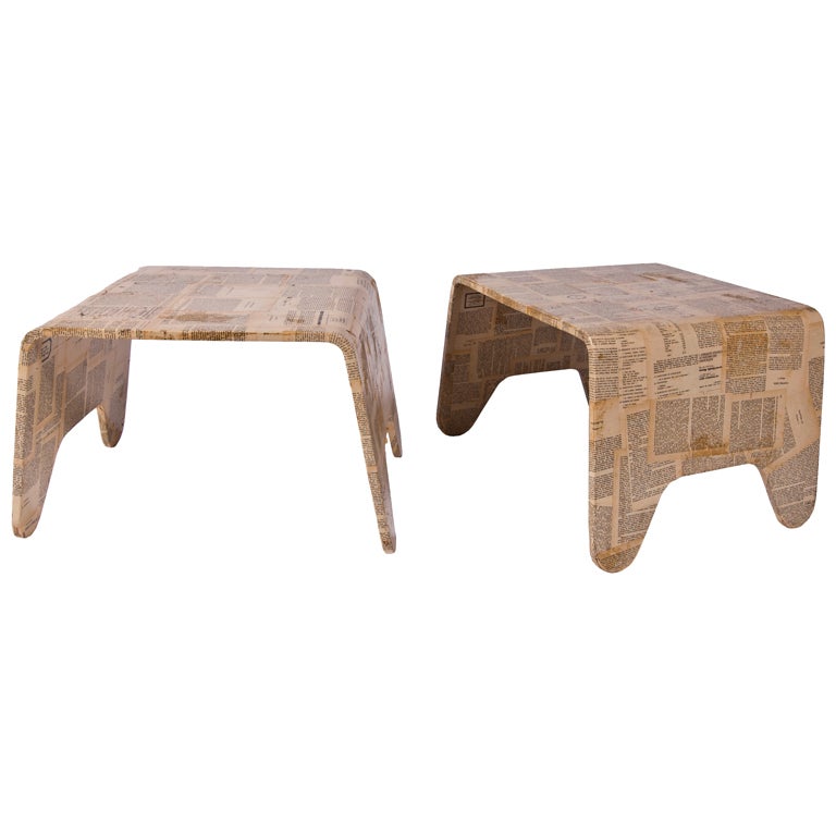 Newspaper Side Tables at 1stdibs