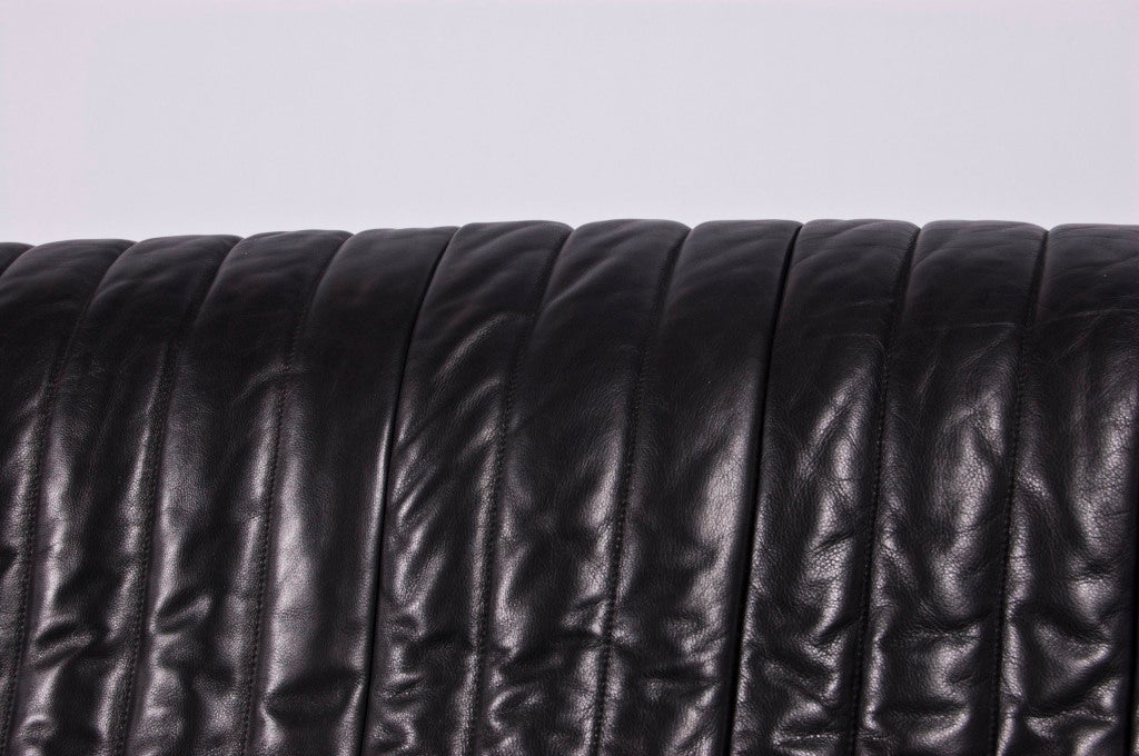 Black Leather Living Scape - Three Seater by Cinna Annie Hieron 1