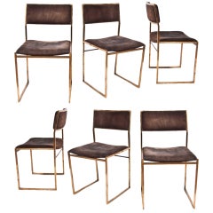 Set of 6 Willy Rizzo Dining Chairs