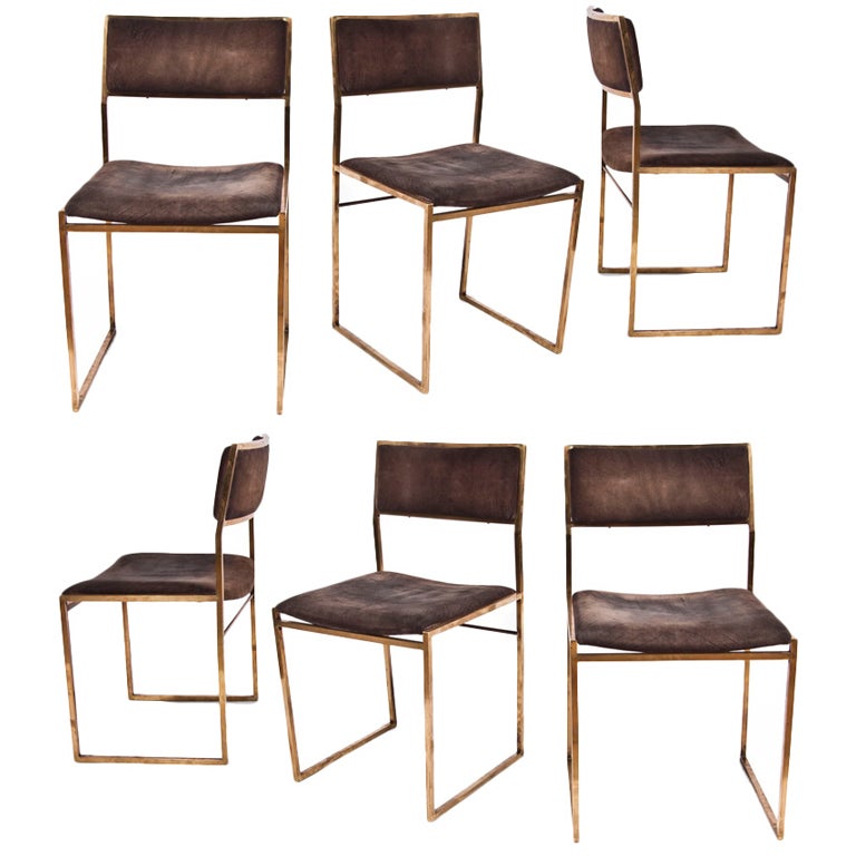 Set of 6 Willy Rizzo Dining Chairs