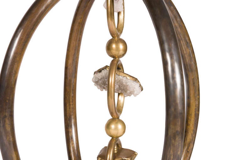 French Luster Stones Chandelier