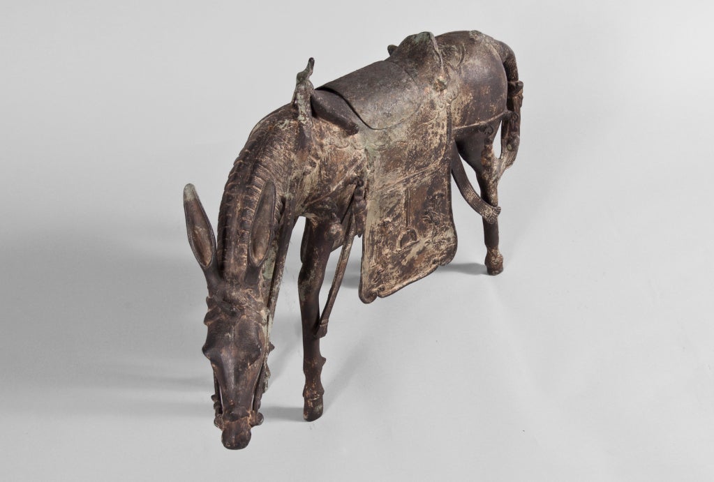 Chinese Bronze Cast Mongolian Mule