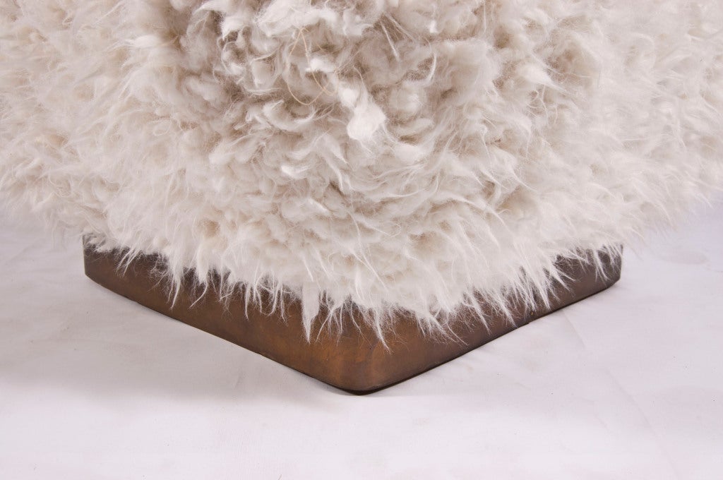Wood Sprung Pouf For Sale