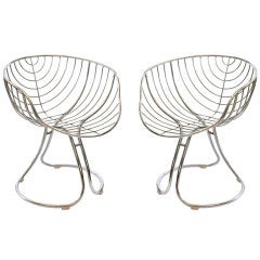 Pair of Chrome "Pan Am" Chairs