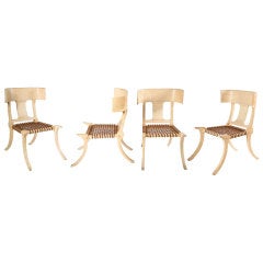 Klismos Parchment Chairs