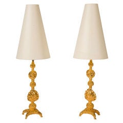 Pair of Gold Fondica Lamps