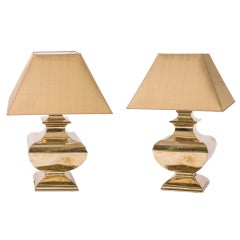 Pair of Brass Baluster Lamps