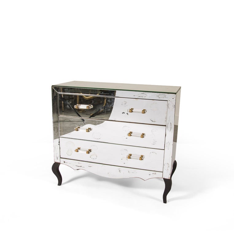 Pair of Mirrored French Chests
