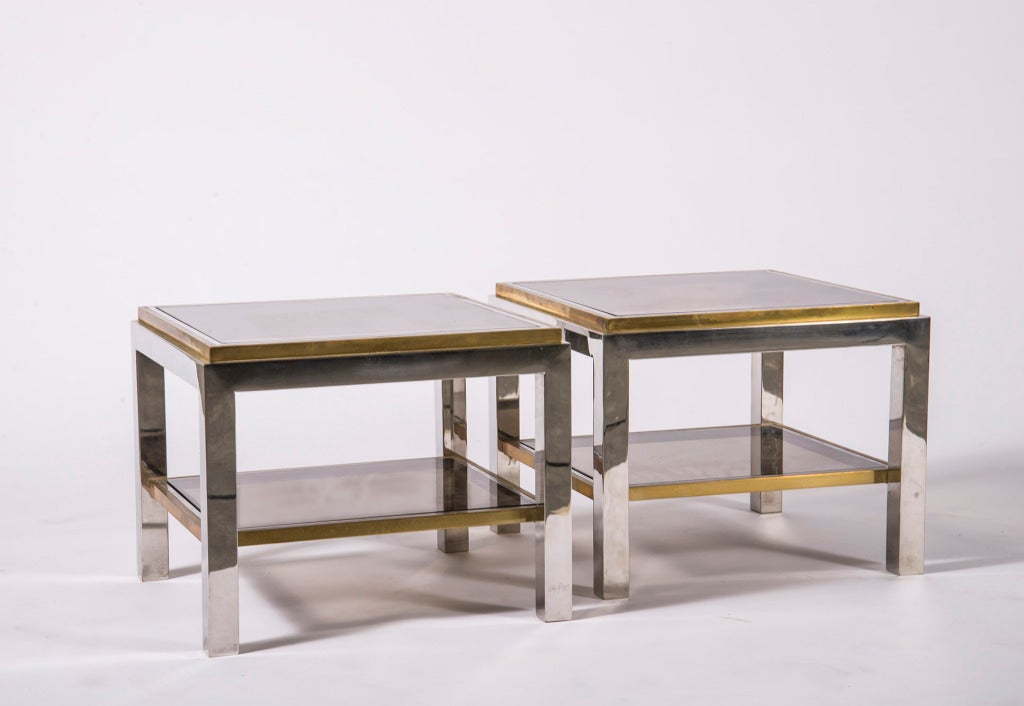 Pair of Square Side Tables by Willy Rizzo