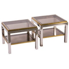 Pair of Square Side Tables by Willy Rizzo