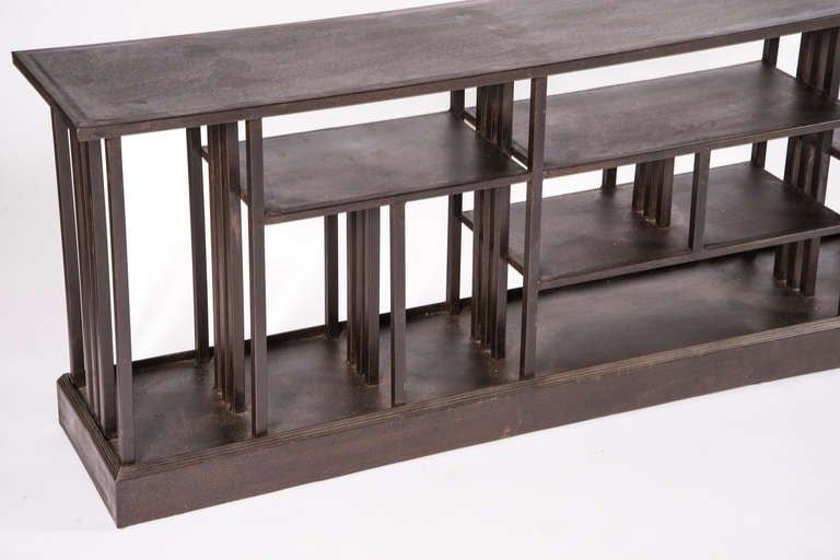 Contemporary Industrial Low Shelving Unit