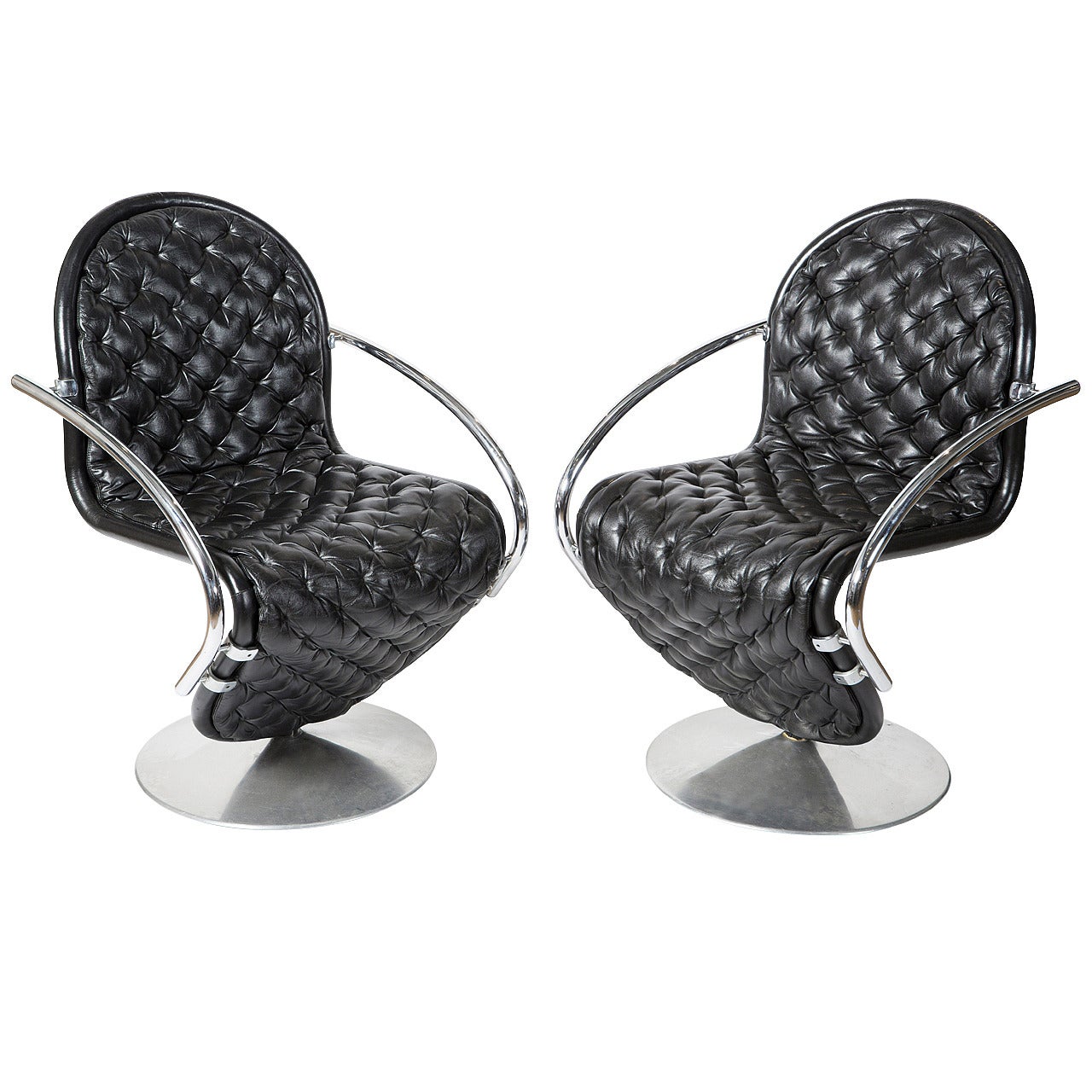 Pair of 1-2-3 Chairs by Verner Panton