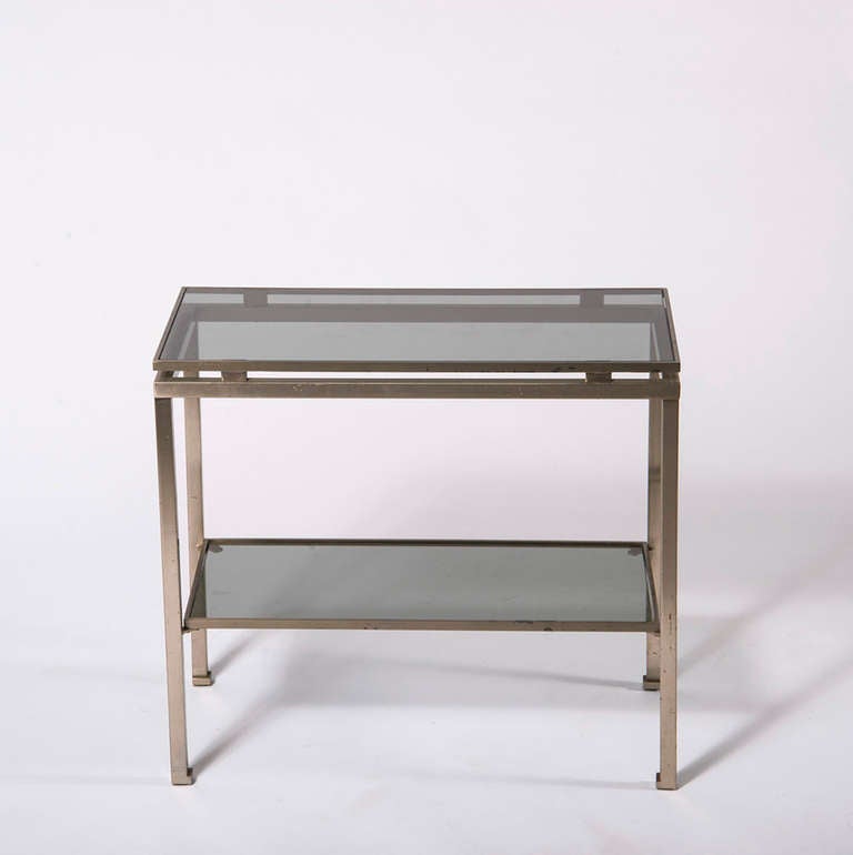 Pair of LeFevre Smoked Side Tables 1
