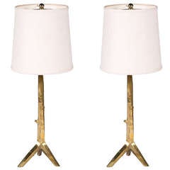 Vintage Pair of Espalier Lamps