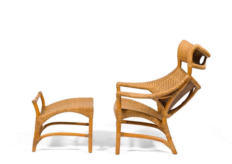 Palmas Club Chair and Ottoman For Sale 3