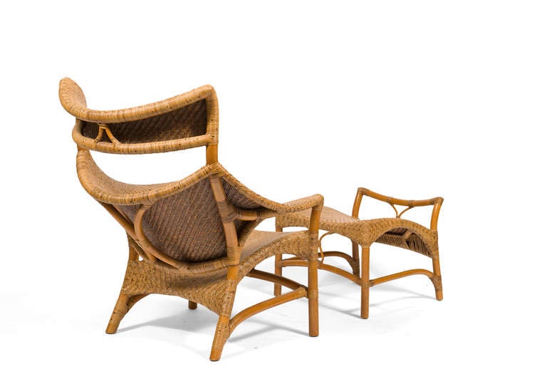 Palmas Club Chair and Ottoman For Sale 4