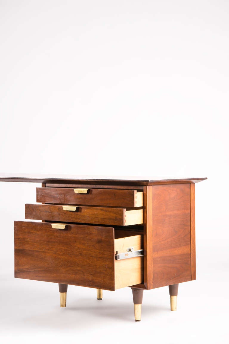 Mid-Century Modern The Standard Furniture Co. Canted Desk