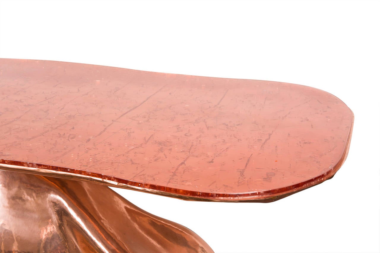 Copper Dining Table by Sylvan In Excellent Condition For Sale In San Francisco, CA