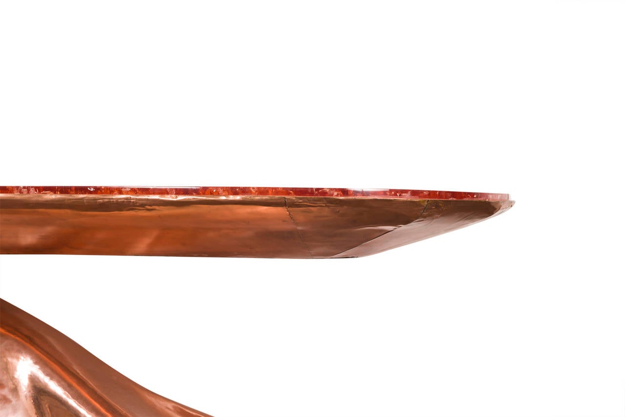Contemporary Copper Dining Table by Sylvan For Sale