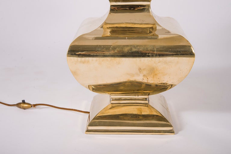 Late 20th Century Brass Baluster Lamp