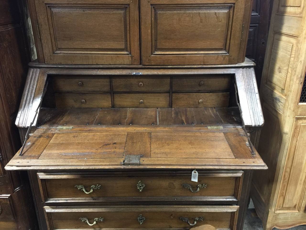 Wood Desk Rare 18th Century Louis XV French Oak