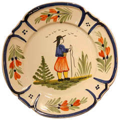 Plate 19th Century HB Quiimper