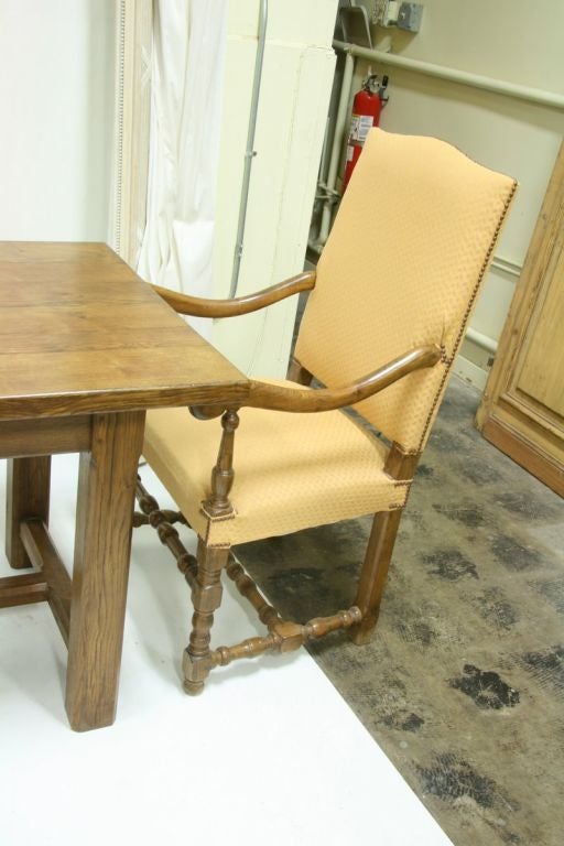 Late 1800's French Oak Dining Table 1