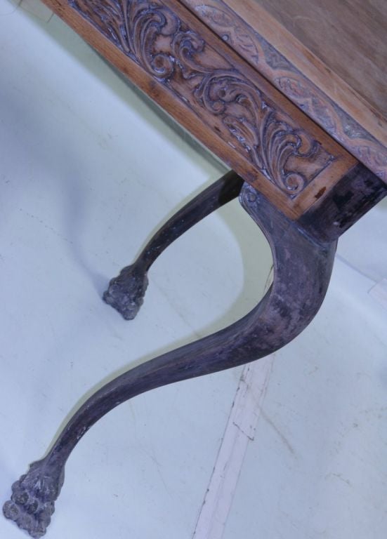 1920's Italian Baroque Carved Wood Table In Excellent Condition In San Francisco, CA
