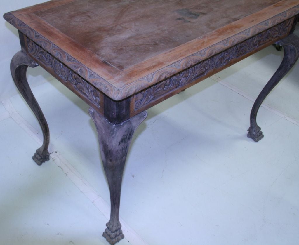 1920's Italian Baroque Carved Wood Table 1
