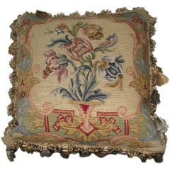 Turn of the 19th Century French Tapestry Made into Custom Pillow Turn of the 19th Century French Tapestry Made into Custom Pillow