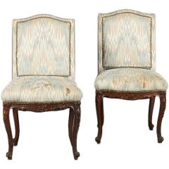 Pair Early 1900s Cabriole Leg Chairs