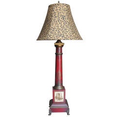 Antique Early 1900
s French Tole Lamp