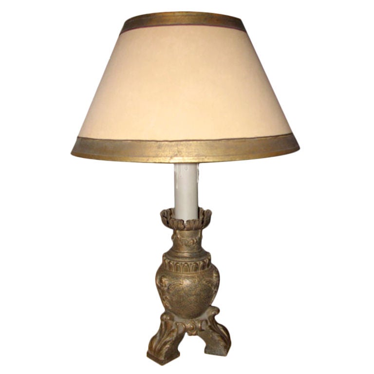 Composition lamp with cherubs, circa 1900 (shade not included).

Rewired.