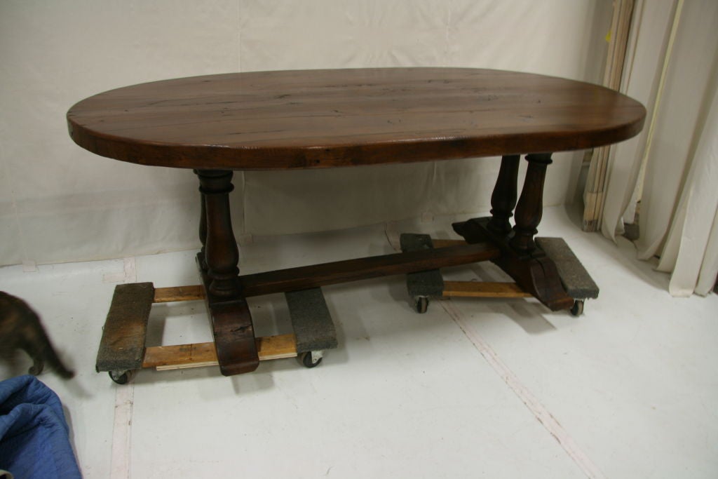 19th century French oval monastary table.