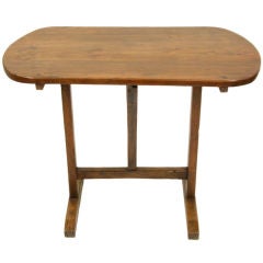 Charming 19th Century French  Pine Wine Table.